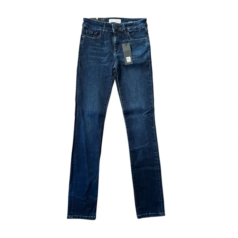 NWT DL1961 Mara Instasculpt Straight Jeans Yuma Dark Wash Size 24 - Picture 15 of 15